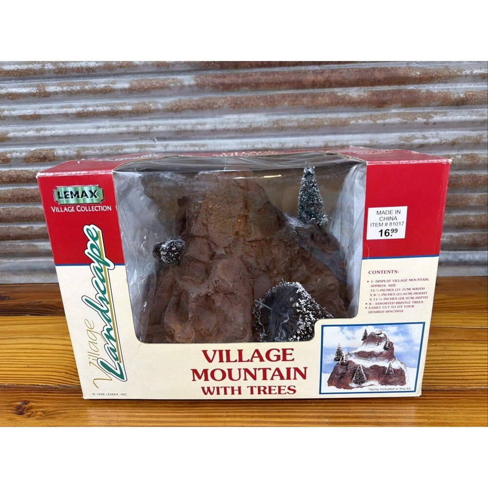 LEMAX Village Collection Landscape Mountain backdrop w/Trees 1998 Complete 81017